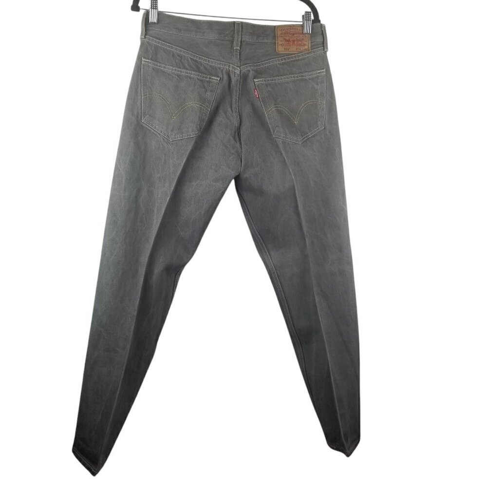 Levi's 501 Men's Straight Leg Corte Recto Gray Button Fly Jeans Sz 34X32 - Picture 2 of 5